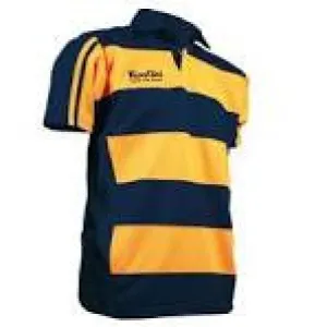 KOOGA HOOPED TEAMWEAR MATCH/TRAINING RUGBY SHIRT NAVY/GOLD