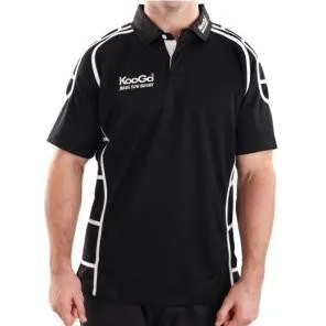 KOOGA JUNIOR PIPED TEAMWEAR MATCH/TRAINING RUGBY SHIRT BLACK/SKY