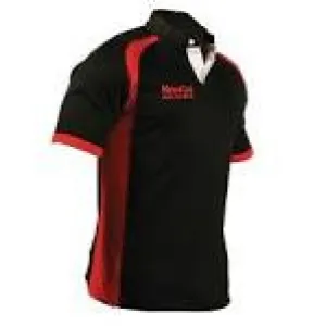 KOOGA JUNIOR  RUGBY PANEL TEAMWEAR MATCH/TRAINING SHIRT-BLACK/RED