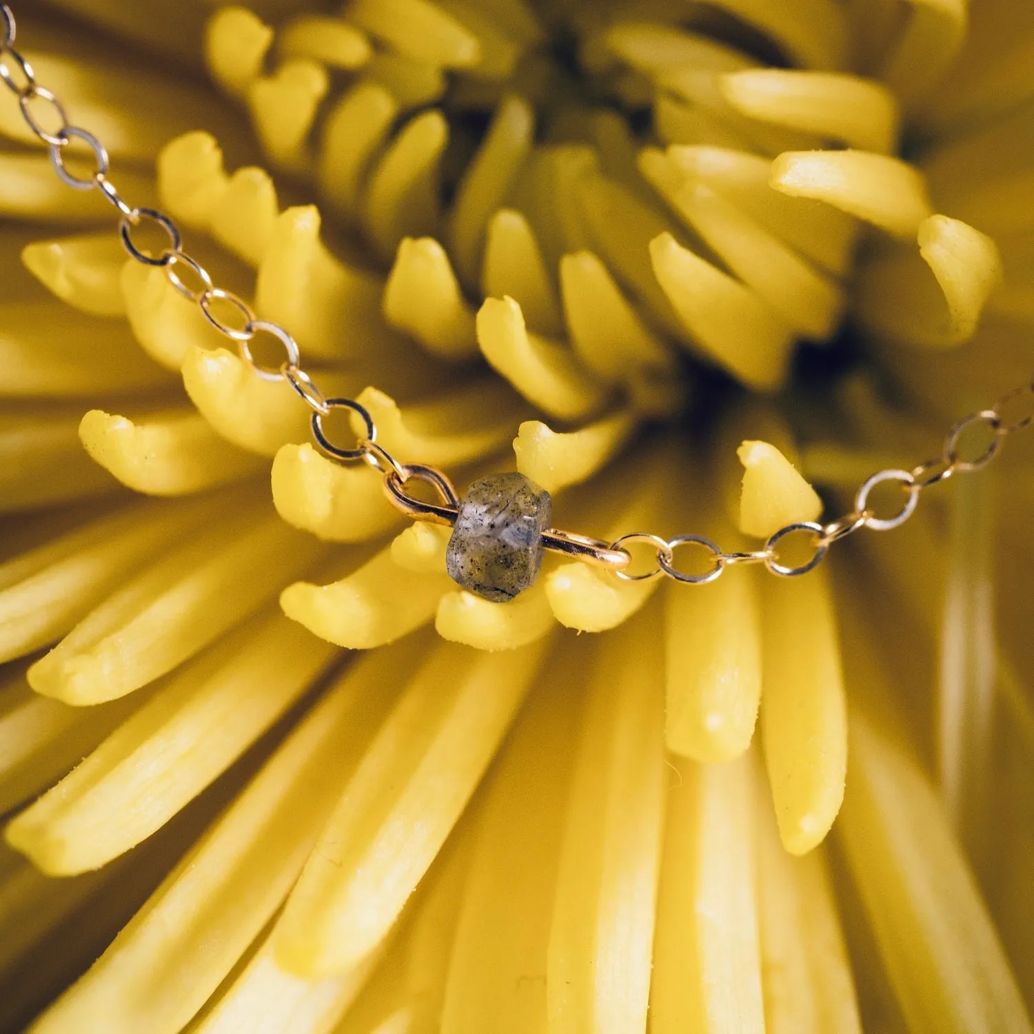 Labradorite Dainty Choker Necklace