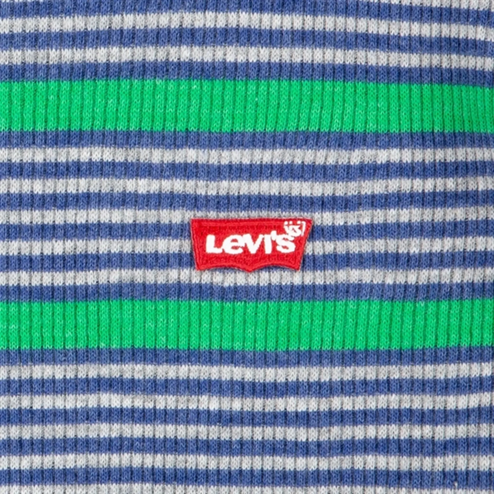 Levi's Long Sleeve Striped Thermal T-Shirt Grey Heather