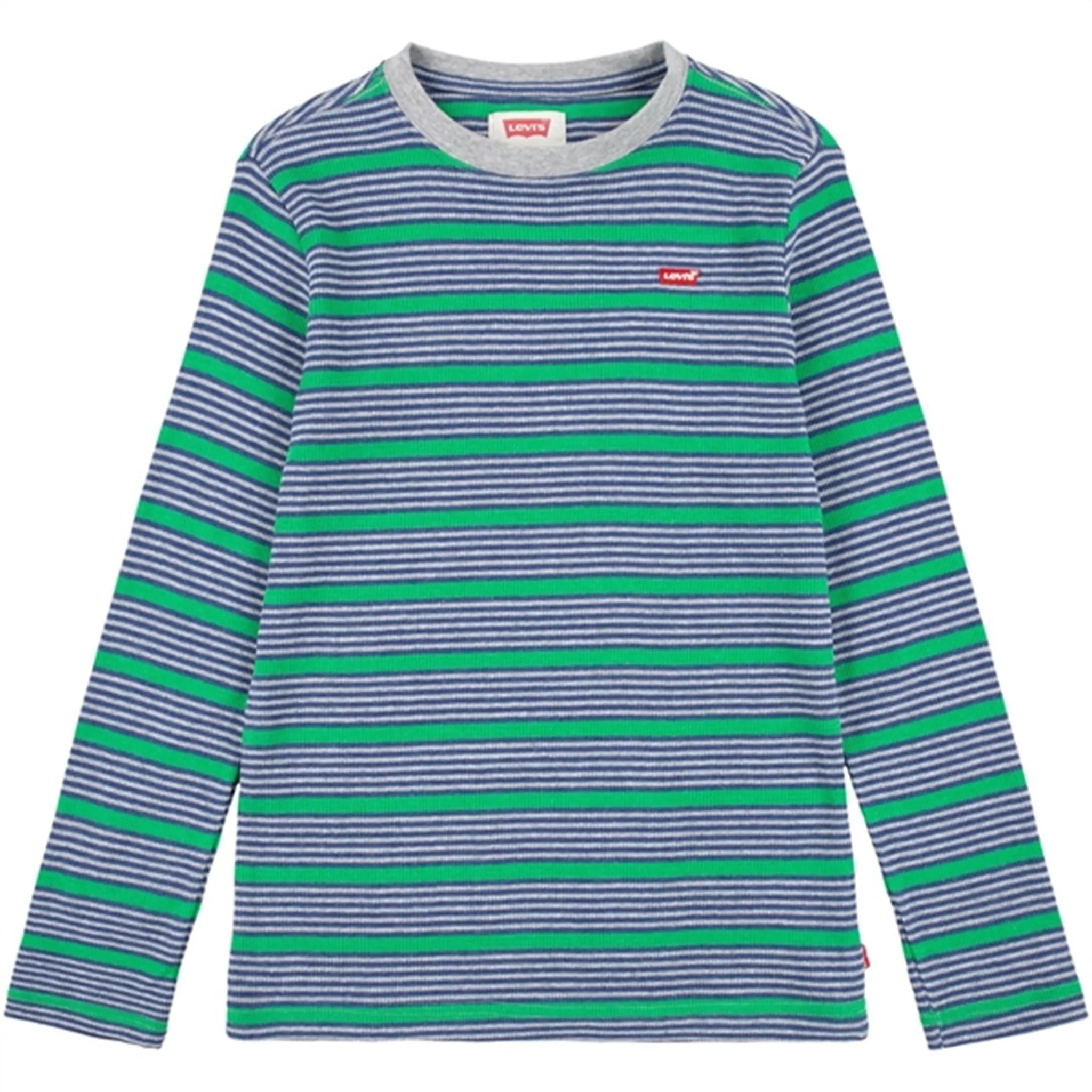 Levi's Long Sleeve Striped Thermal T-Shirt Grey Heather