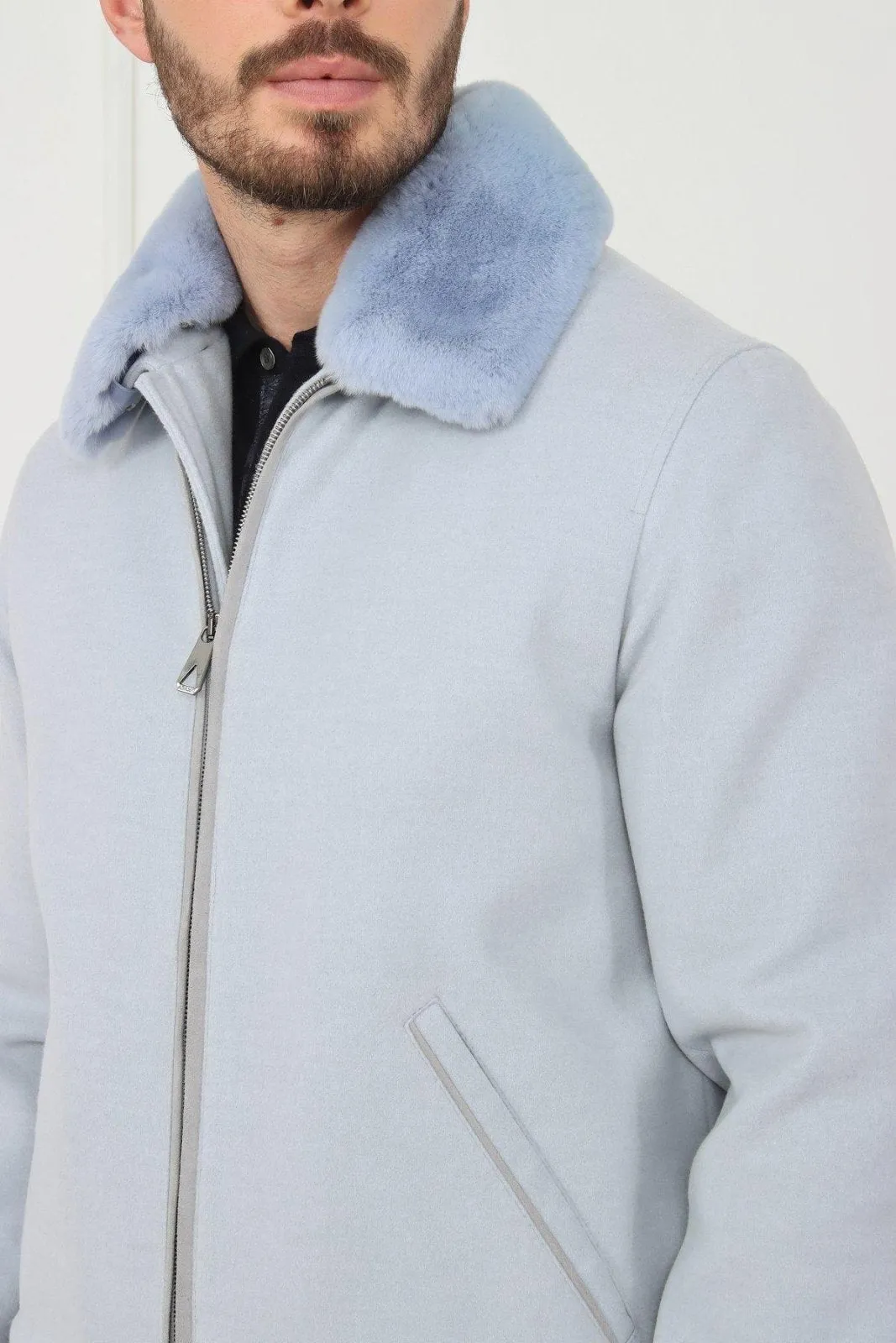 Light Blue Wool Jacket