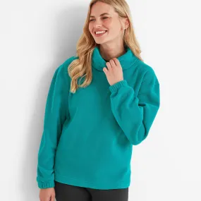 Mauly Womens Funnel Neck Fleece - Teal