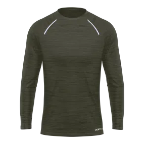 Men's Green Long Sleeve Thermal T-Shirt