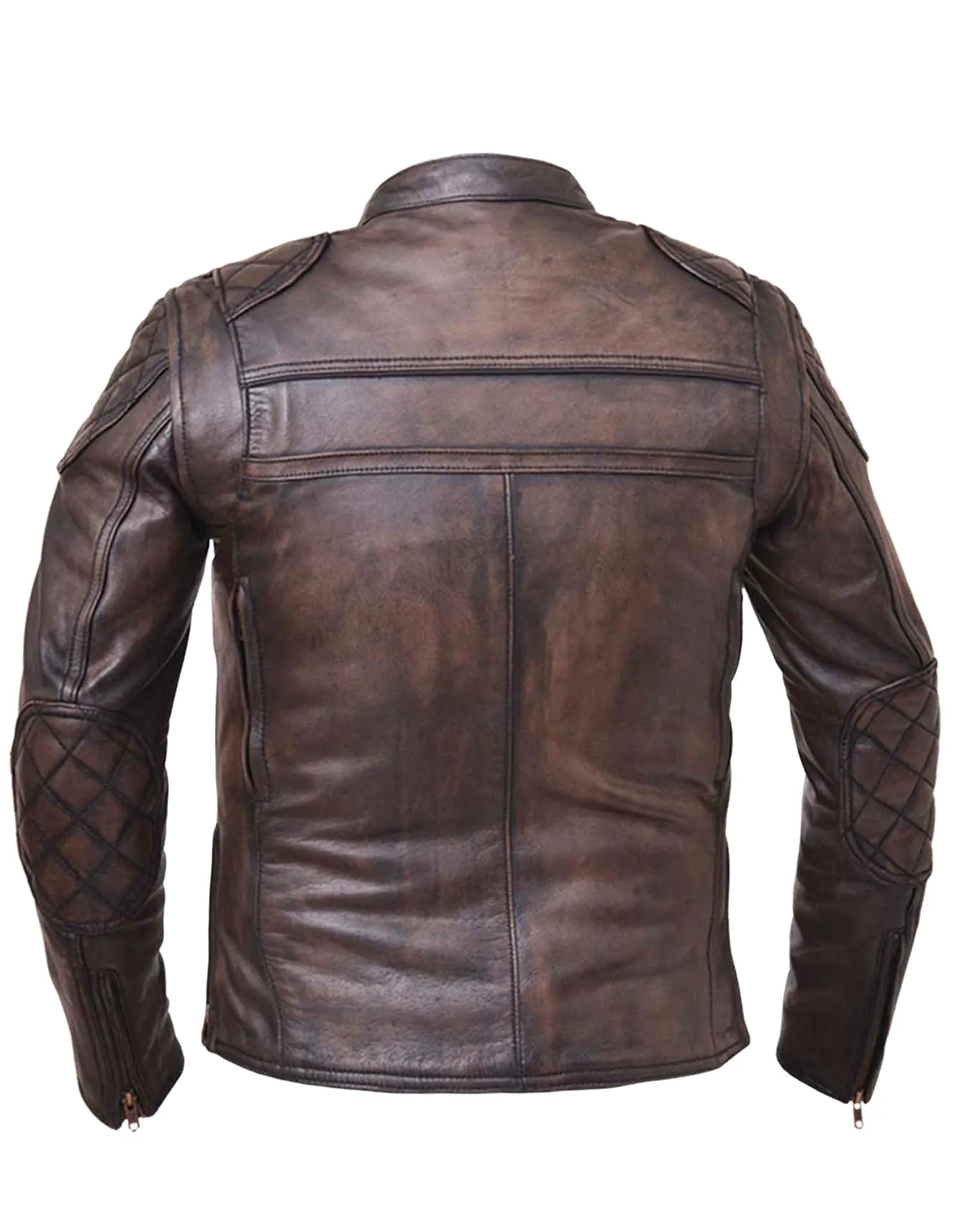 Men's Montana Brown Premium Leather Motorcycle Jacket