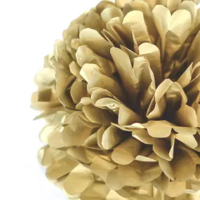 Metallic gold paper pom pom