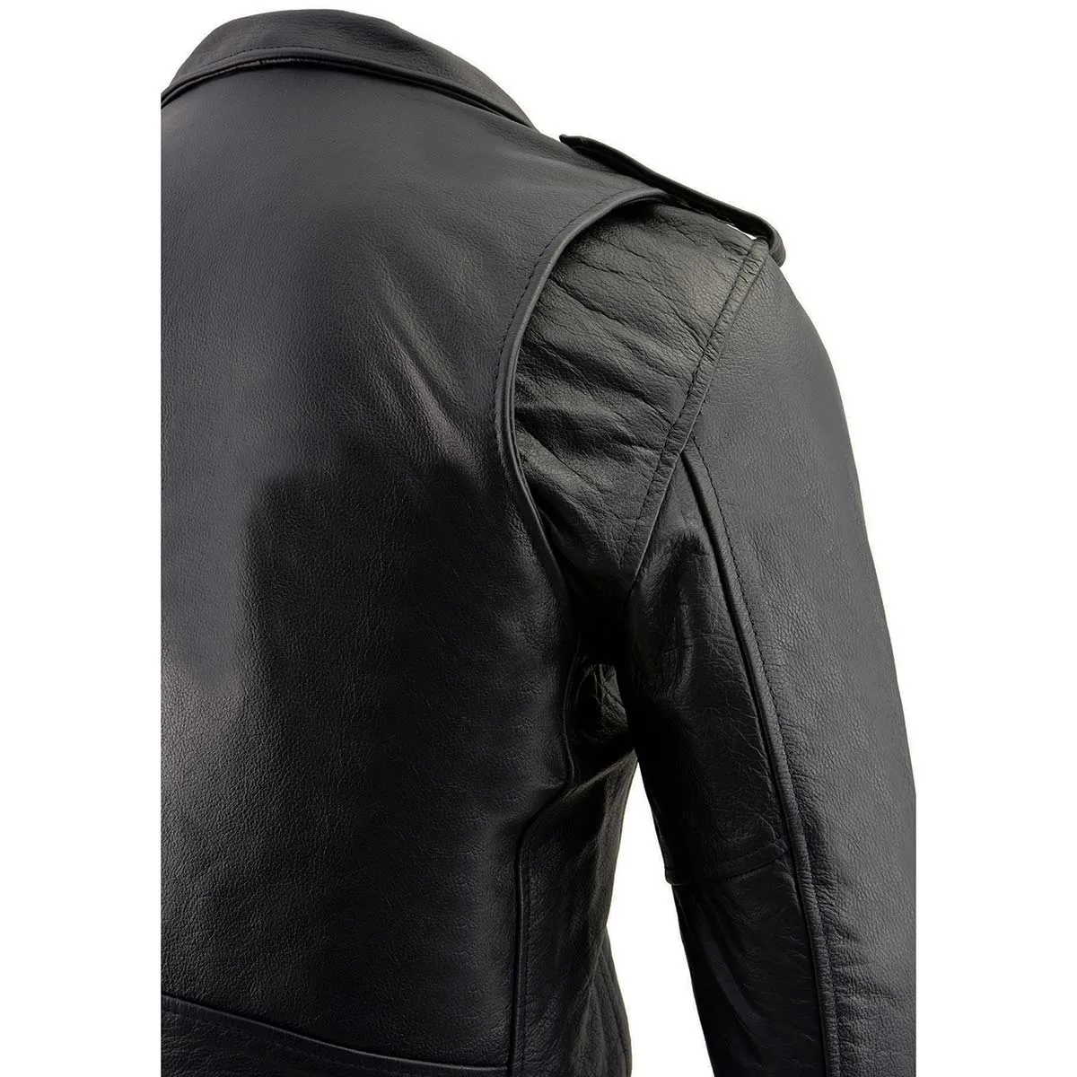 Milwaukee Leather LKM1781 Men's The Legend Classic Brando Black Premium Leather Motorcycle Jacket w/ Quilted Liner