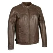 Milwaukee Leather SFM1840 Men's 'Quilted' Brown Leather Fashion Jacket