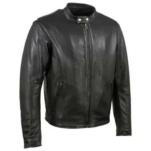 Milwaukee Leather USA MADE MLJKM5006 Men's Black 'Rumble' Premium Leather Motorcycle Jacket