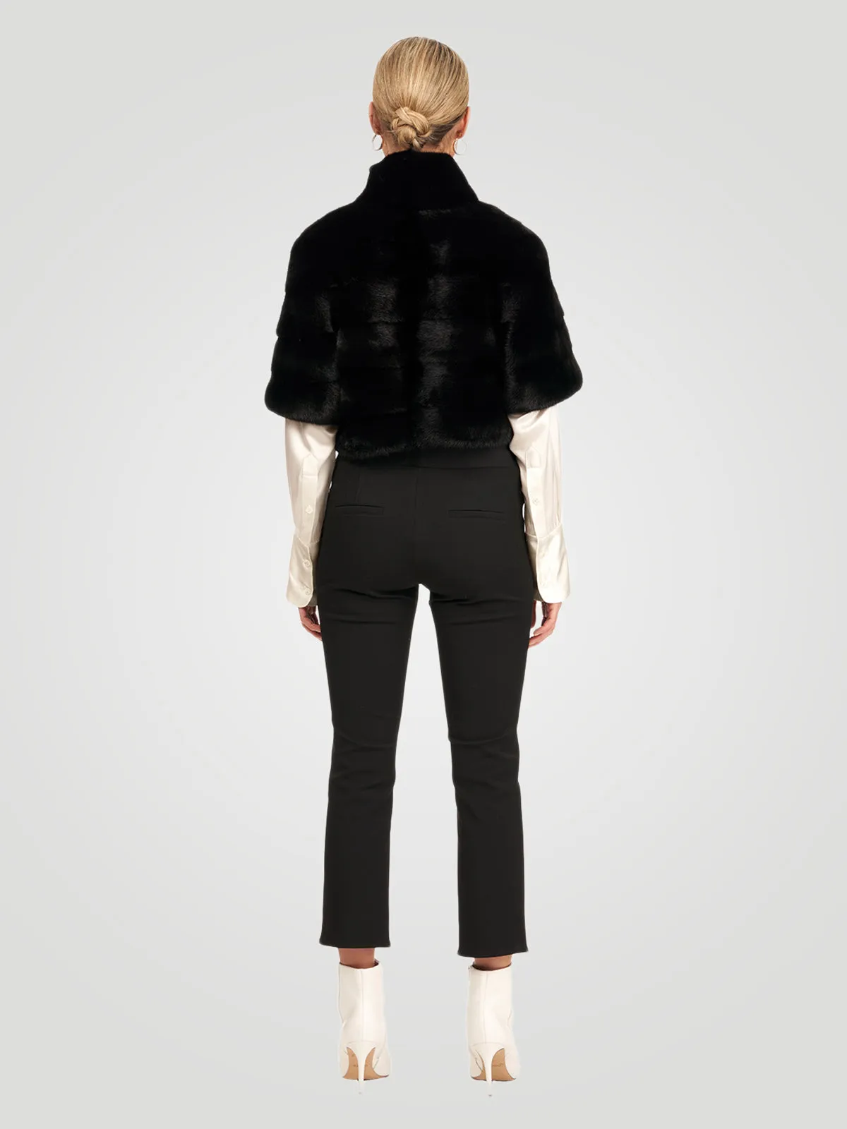 Mink Fur Bolero with Cropped Sleeves