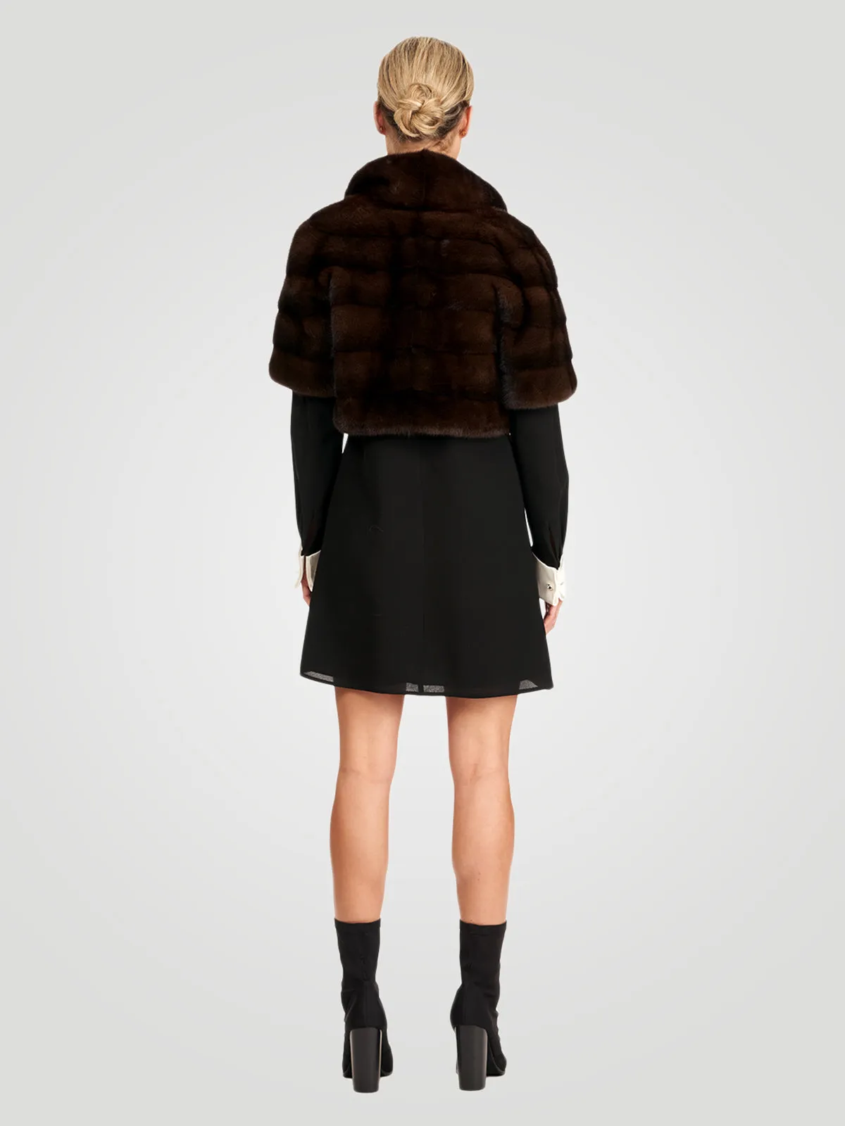 Mink Fur Bolero with Cropped Sleeves