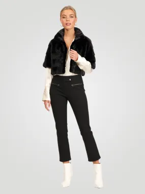 Mink Fur Bolero with Cropped Sleeves