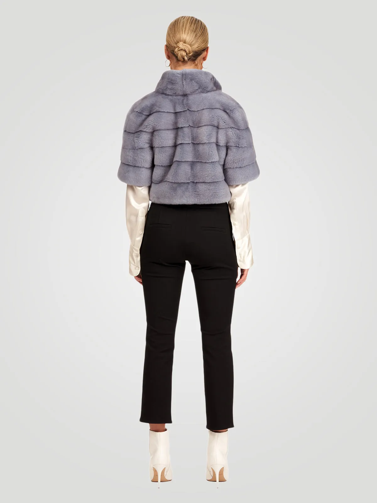 Mink Fur Bolero with Cropped Sleeves