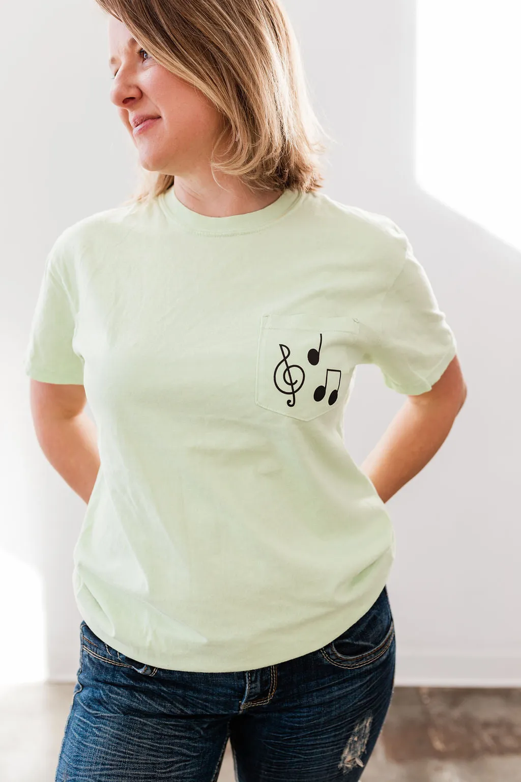 Music Note Pocket T-Shirt