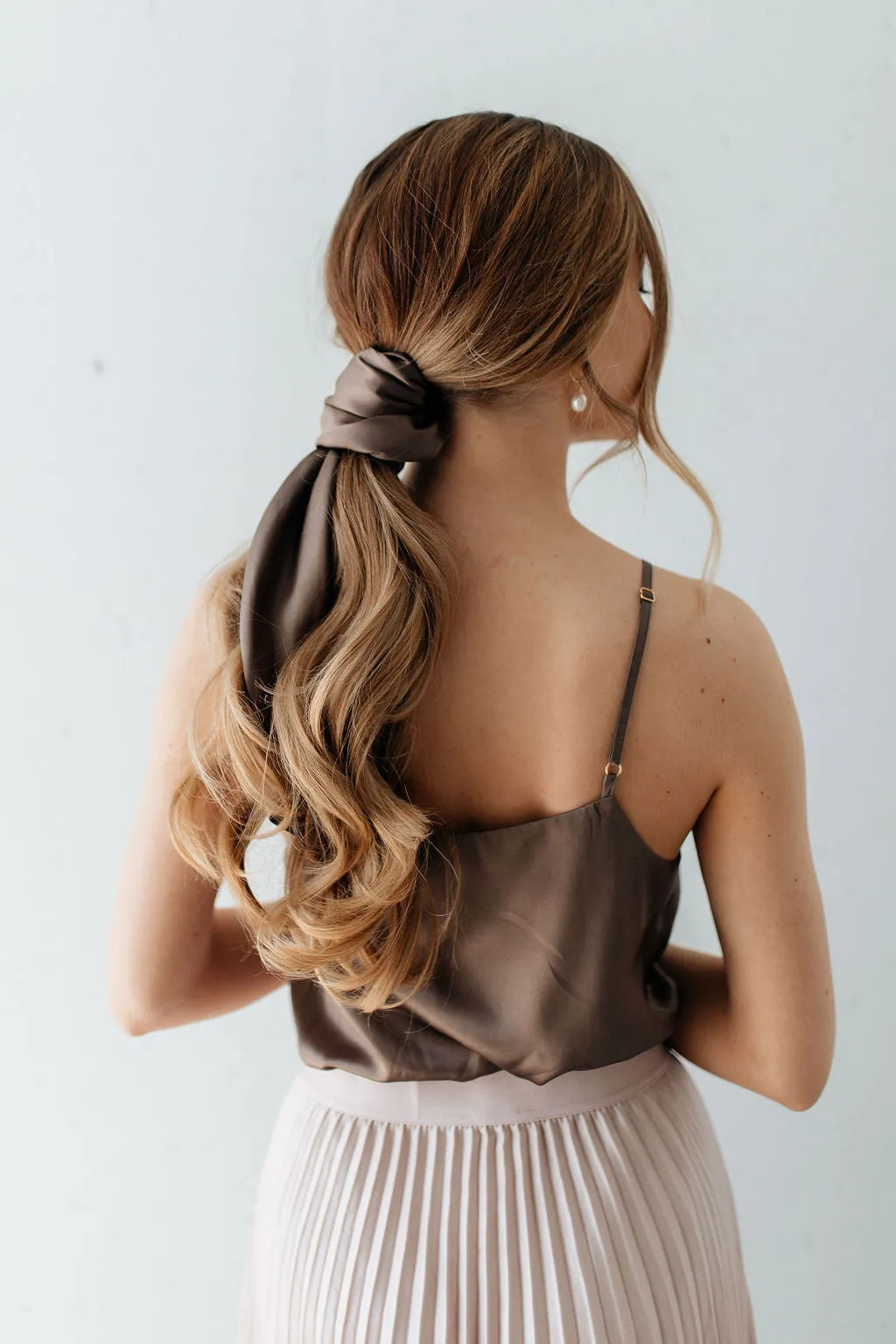 Natural silk top Delicious Mocha