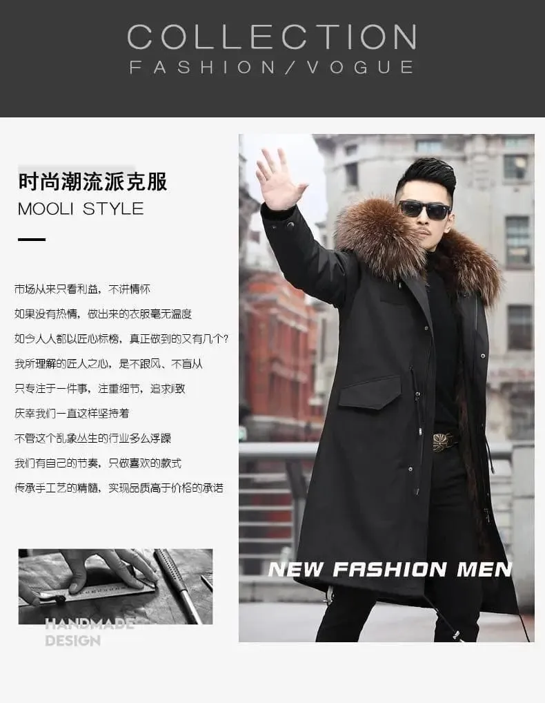 New imitation fox fur grass oversized plush men's coat, autumn and winter