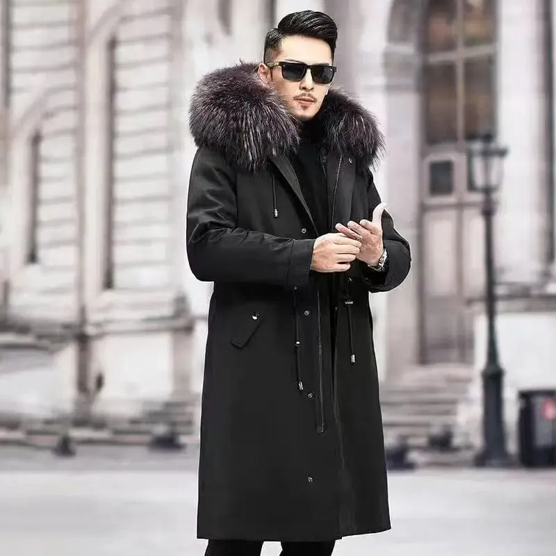 New imitation fox fur grass oversized plush men's coat, autumn and winter