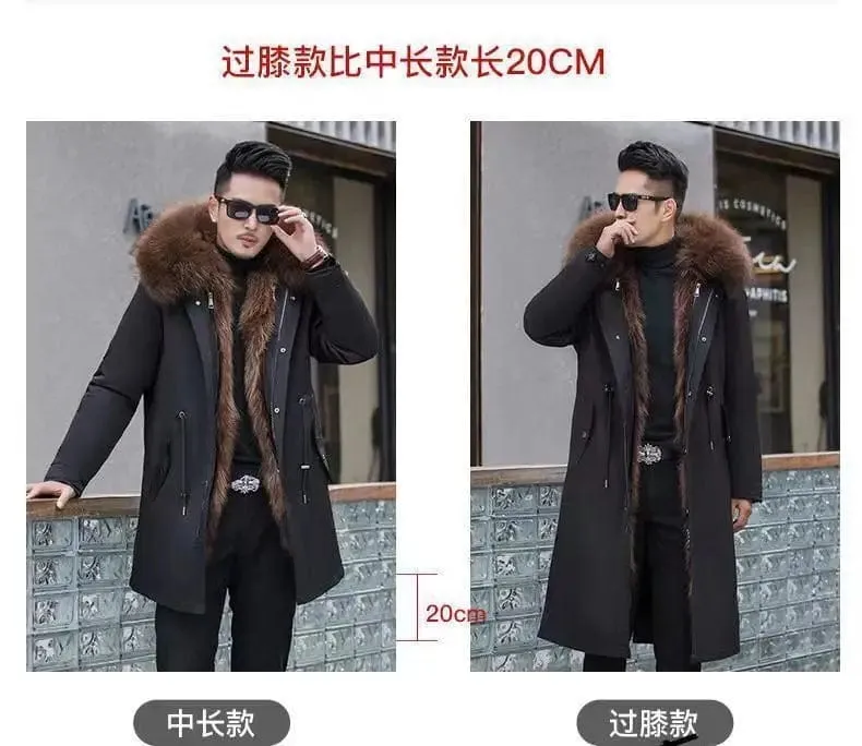 New imitation fox fur grass oversized plush men's coat, autumn and winter