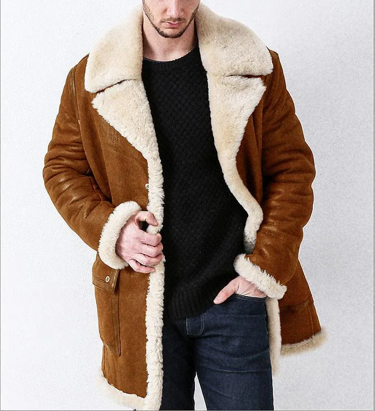 New Thickened Fur One-piece Men's Coat