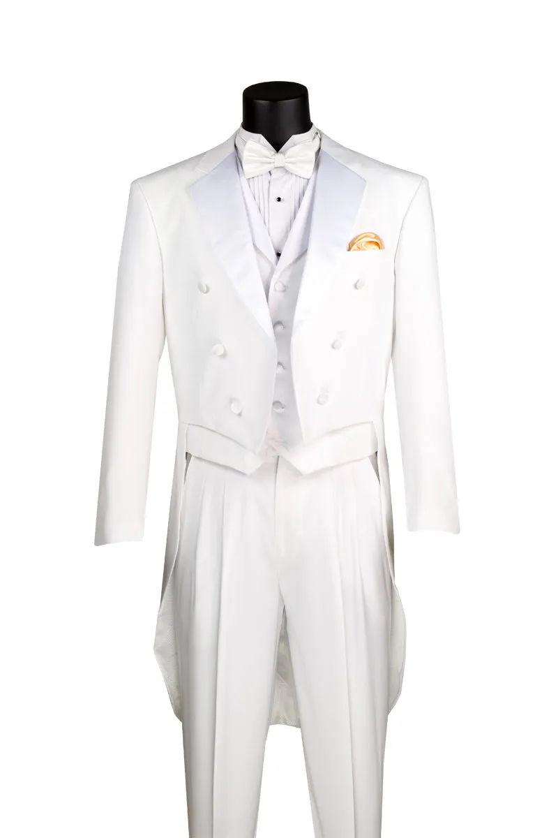 New White Tuxedo Tailcoat 3 Piece Set