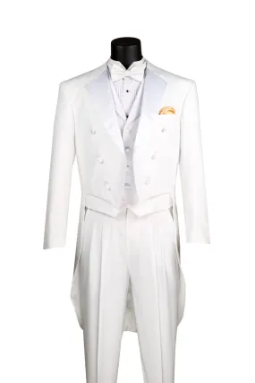 New White Tuxedo Tailcoat 3 Piece Set