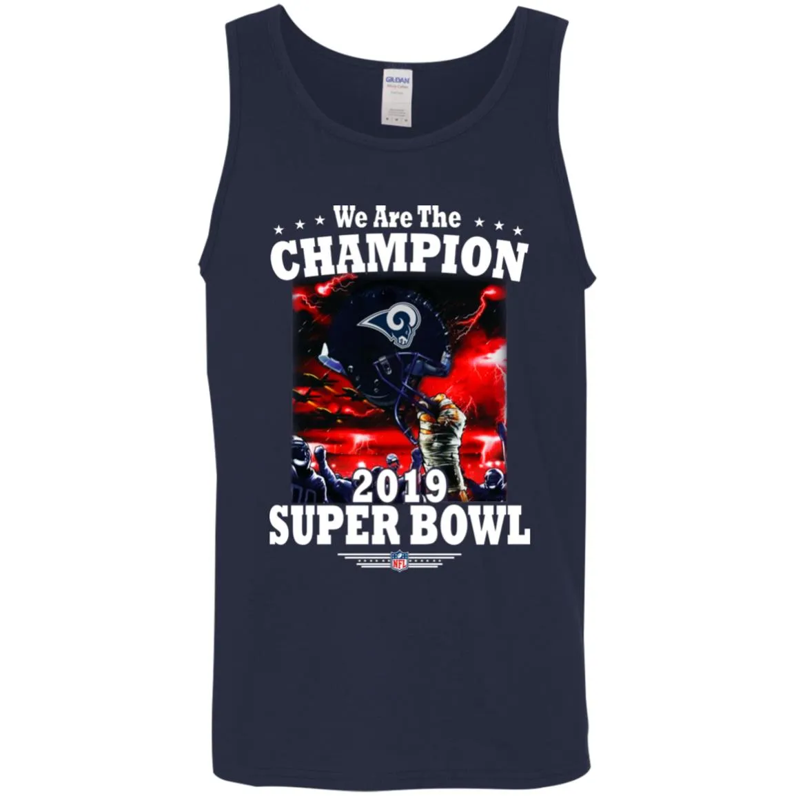 Nfl – Los Angeles Rams We Are The Champion 2019 Super Bowl Football Men Cotton Tank