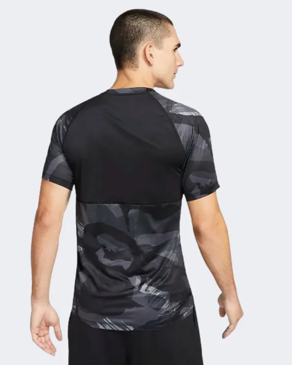 Nike Np Df Camo Men Training T-Shirt Black/Coconut Milk