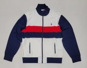 Nwt Polo Ralph Lauren Wht/Red/Nvy Small Pony Track Jacket