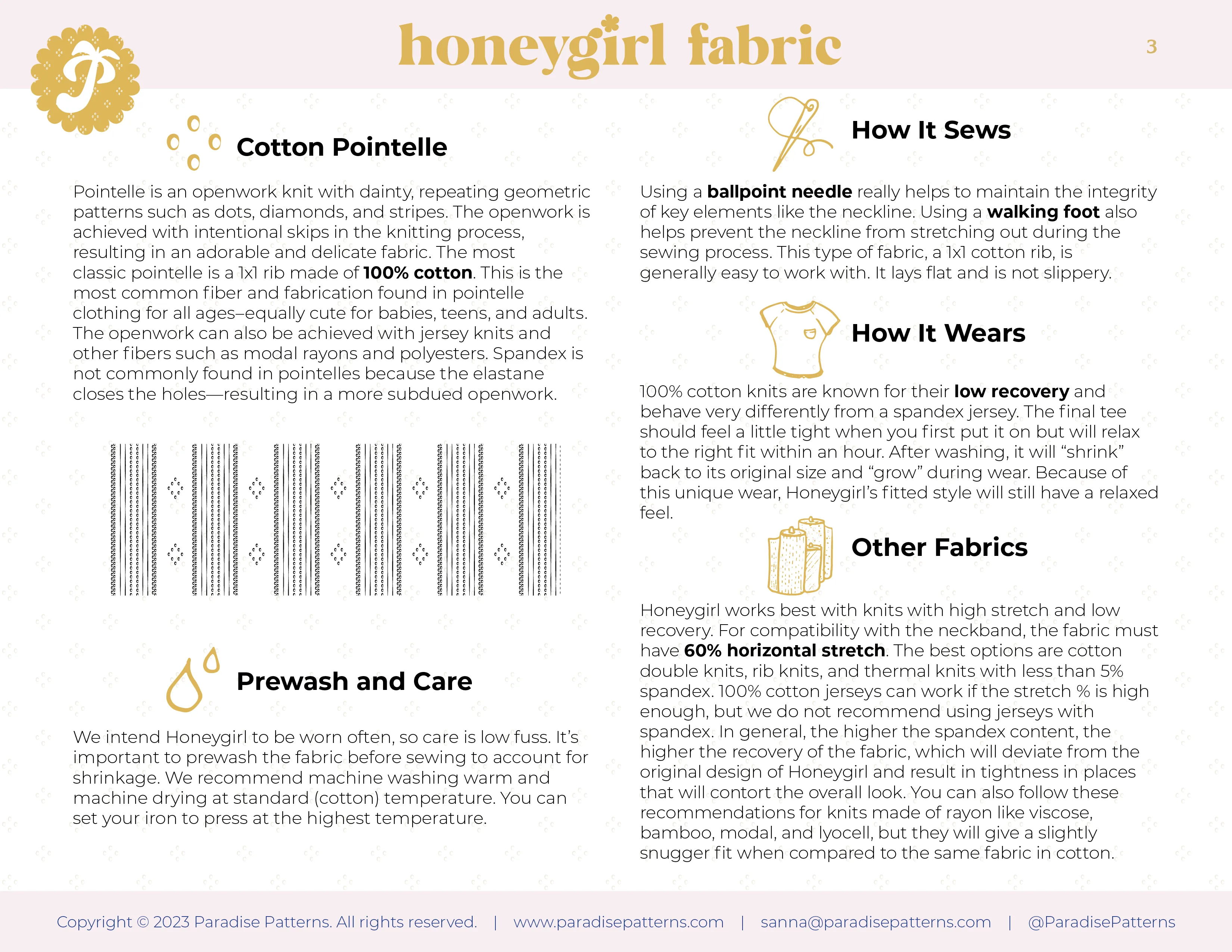 PDF Pattern - Honeygirl Tee | Paradise Patterns