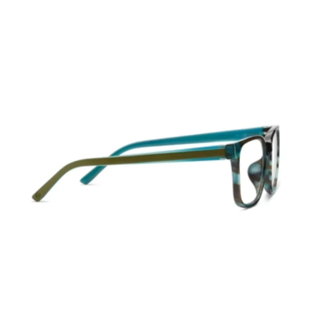 Peepers Reading Glasses: Sycamore Teal Horn