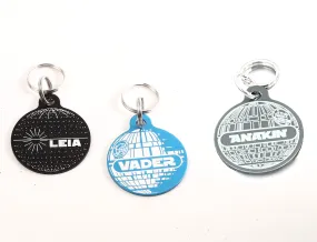 Personalized  Death Star dog tag, Sci-Fi Pet Tag, Death Star,  Cat Tag, Death Star Pet ID