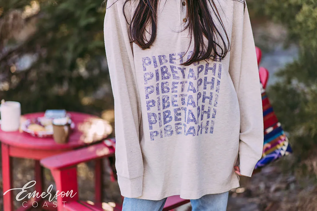 Pi Beta Phi Oatmeal Thermal Henley