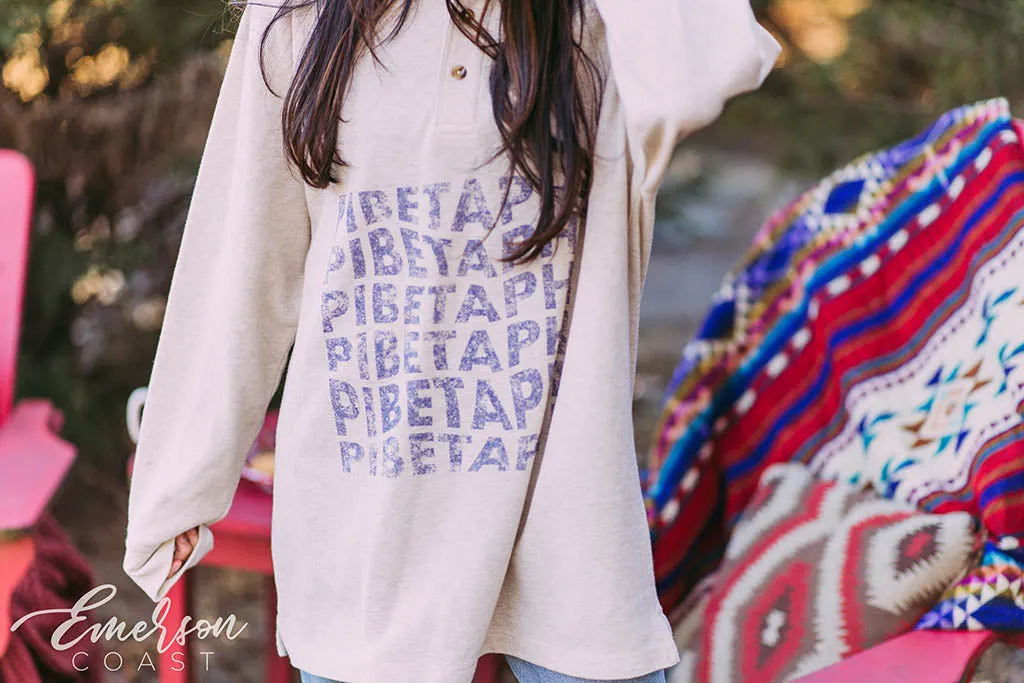 Pi Beta Phi Oatmeal Thermal Henley