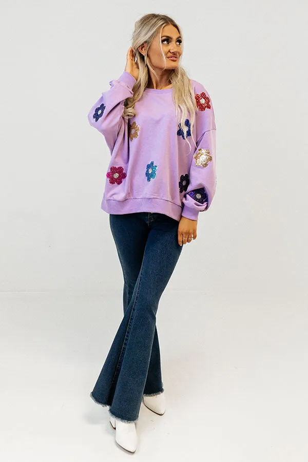 Poppy Garden Sequin Sweatshirt