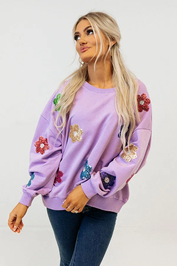 Poppy Garden Sequin Sweatshirt