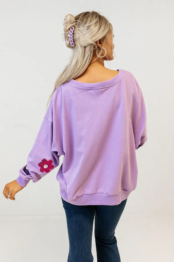 Poppy Garden Sequin Sweatshirt