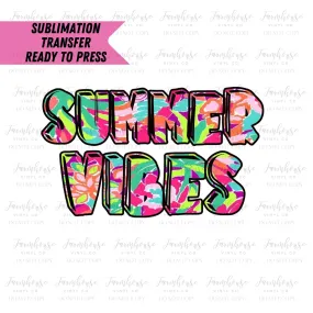 Preppy Summer Vibes   Ready to Press Sublimation Transfer