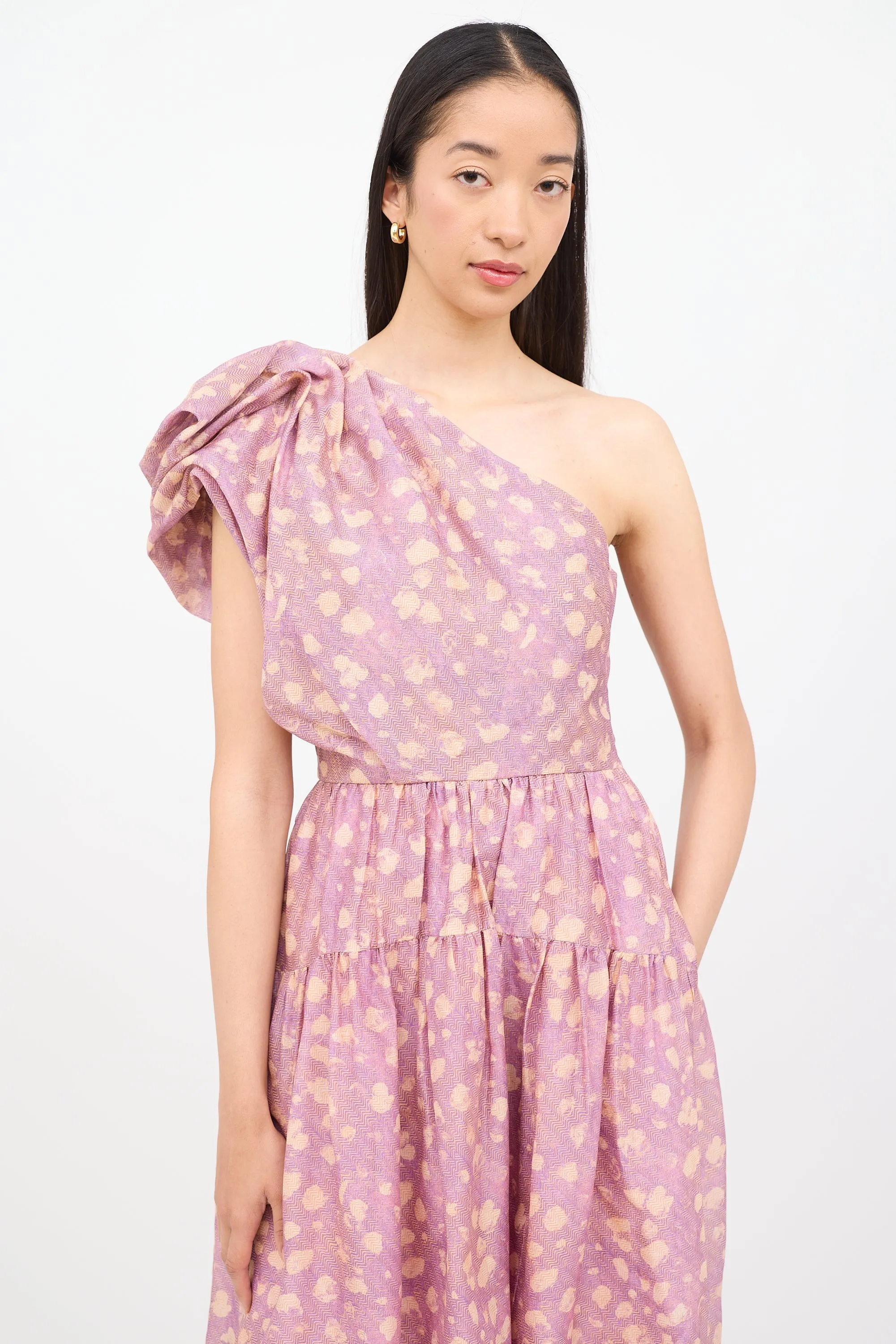 Purple Athena One Shoulder Dress