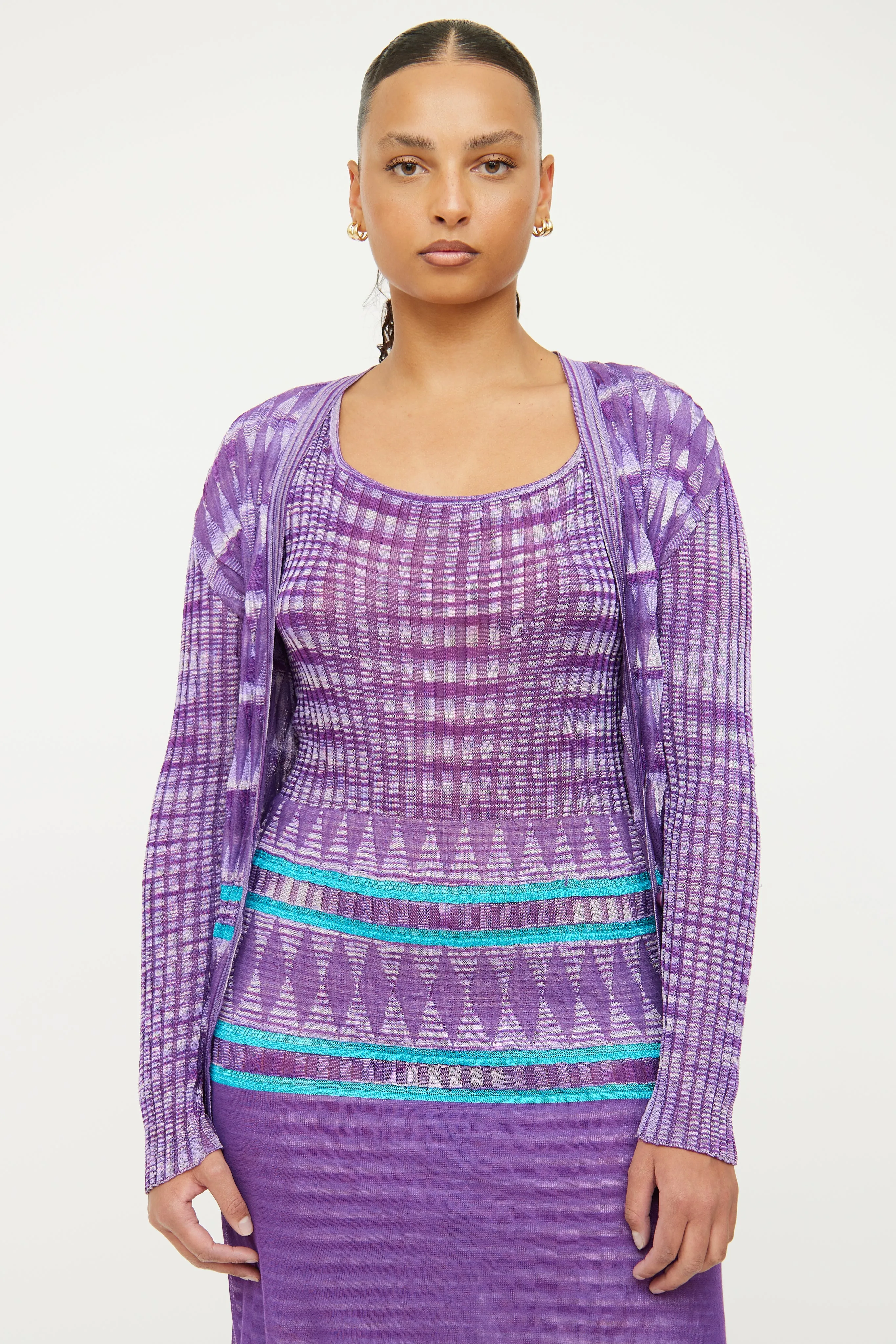 Purple Cardigan & Dress Set