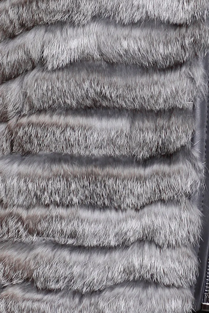 Rabbit Fur Zip Vest