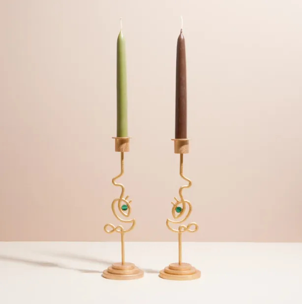 Rachel Entwistle Dreamer Candelabra with Malachite