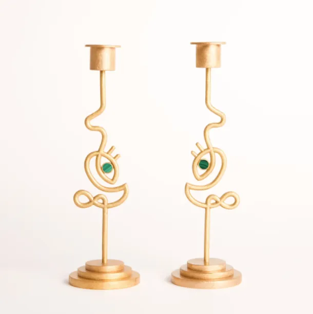 Rachel Entwistle Dreamer Candelabra with Malachite