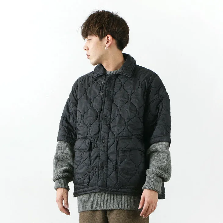 REMI RELIEF / Military Ripstop Short Sleeve Quilted Shirt Jacket