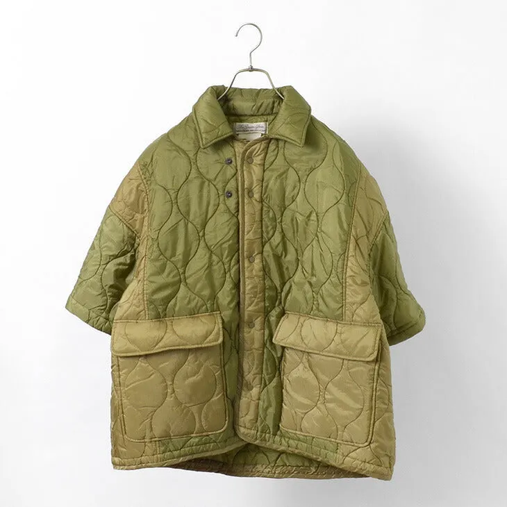 REMI RELIEF / Military Ripstop Short Sleeve Quilted Shirt Jacket