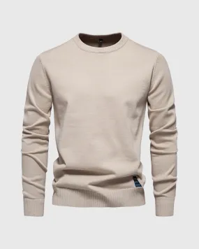 Ribbed Crew Neck Sweater