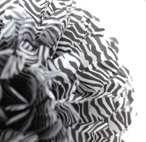 Safari Zebra paper pom poms