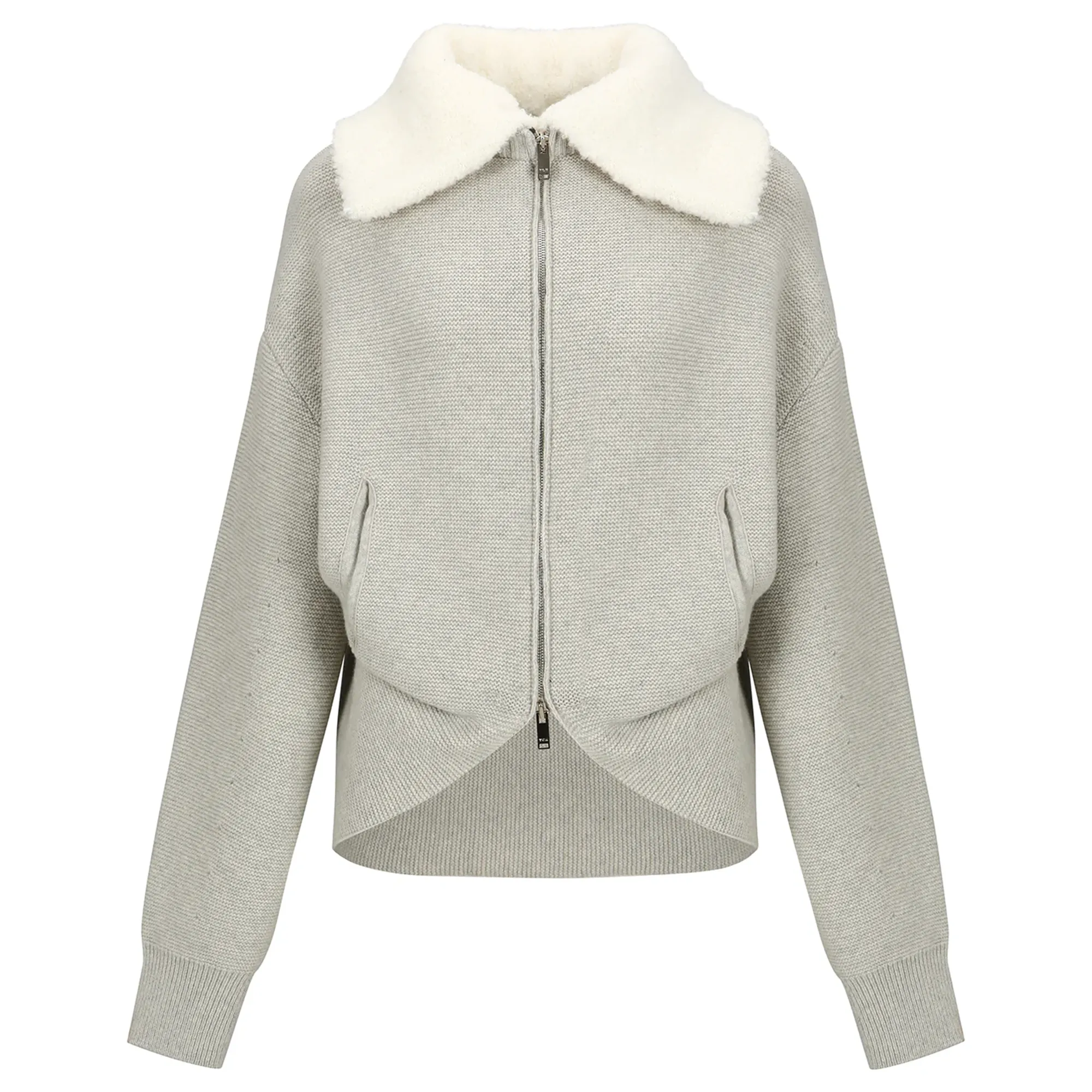 Sailor Fur Collar Zip-Up Jacket