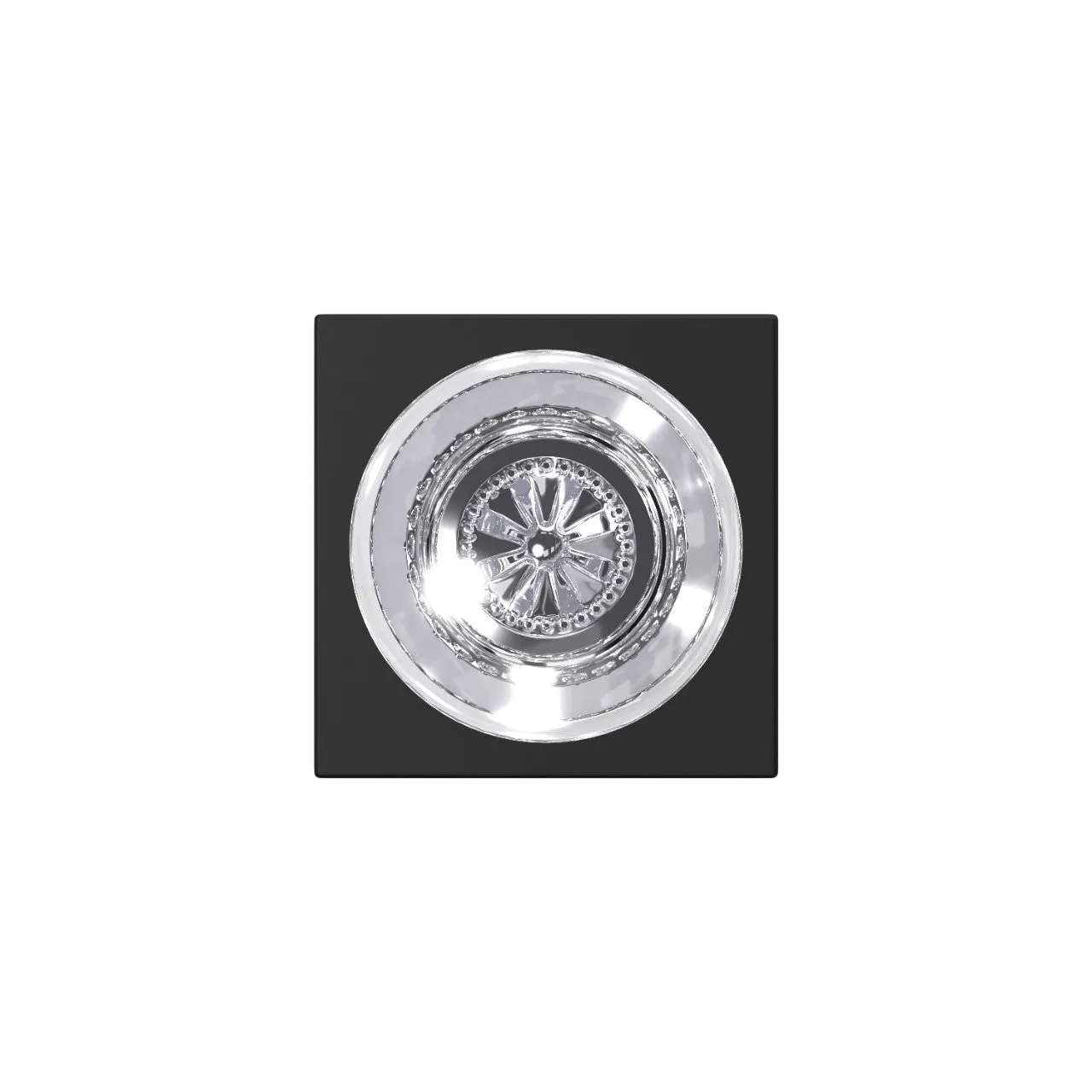 Schlage Custom Hobson Glass Non-Turning Knob Collins Trim