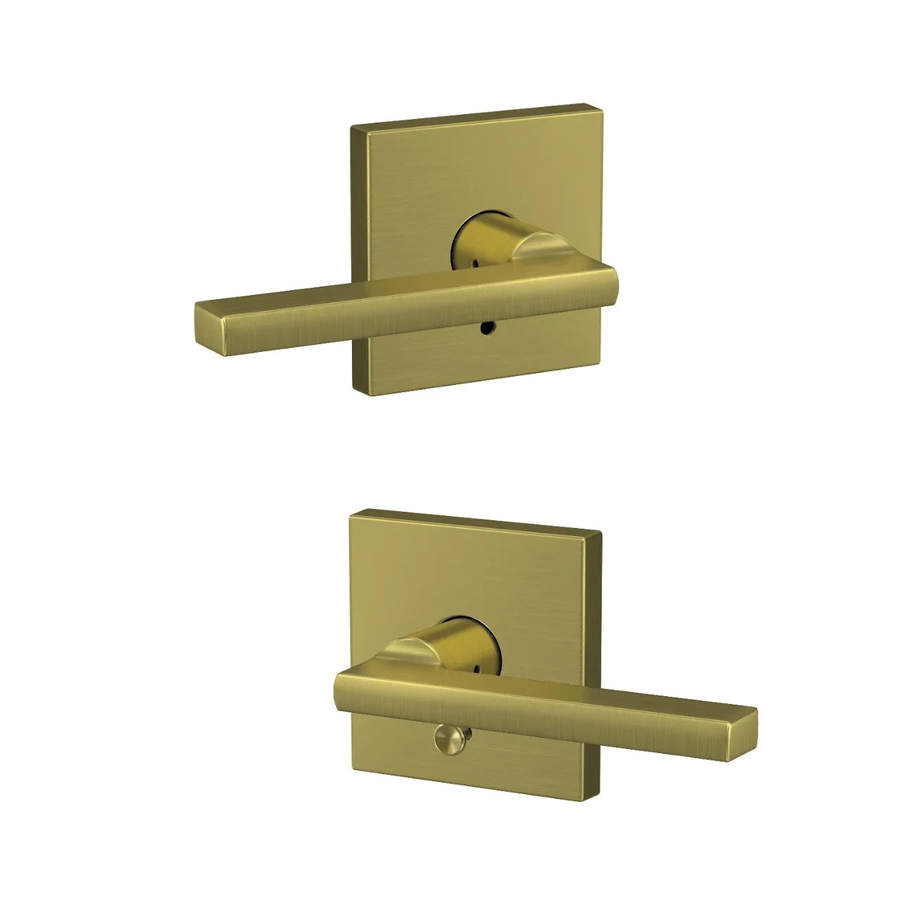 Schlage Custom Latitude Lever Combined Interior Hall-Closet and Bed-Bath Lock Collins Trim